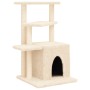 Rascador para gatos con postes de sisal color crema 83,5 cm de , Mobiliario para gatos - Ref: Foro24-172121, Precio: 47,21 €,...