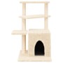 Rascador para gatos con postes de sisal color crema 83,5 cm de , Mobiliario para gatos - Ref: Foro24-172121, Precio: 47,21 €,...