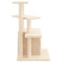 Rascador para gatos con postes de sisal color crema 83,5 cm de , Mobiliario para gatos - Ref: Foro24-172121, Precio: 47,21 €,...