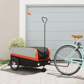 Remolque para bicicleta hierro negro y naranja 45 kg de , Remolques para bicicletas - Ref: Foro24-94061, Precio: 91,49 €, Des...