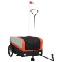 Remolque para bicicleta hierro negro y naranja 45 kg de , Remolques para bicicletas - Ref: Foro24-94061, Precio: 93,10 €, Des...