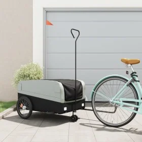 Remolque para bicicleta hierro negro y gris 45 kg de , Remolques para bicicletas - Ref: Foro24-94063, Precio: 86,08 €, Descue...