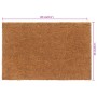 Felpudo de fibra de coco natural 65x100 cm de , Felpudos - Ref: Foro24-155565, Precio: 45,05 €, Descuento: %