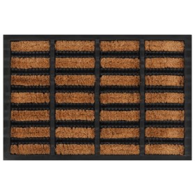 Felpudo rectangular de goma y fibra de coco 40x60 cm de , Felpudos - Ref: Foro24-155663, Precio: 26,72 €, Descuento: %