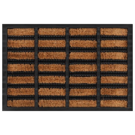 Felpudo rectangular de goma y fibra de coco 40x60 cm de , Felpudos - Ref: Foro24-155663, Precio: 26,72 €, Descuento: %