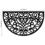 Felpudo semicircular de goma 45x75 cm de , Felpudos - Ref: Foro24-155661, Precio: 26,33 €, Descuento: %