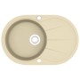 Fregadero de cocina de granito con un seno ovalado beige de vidaXL, Fregaderos - Ref: Foro24-144866, Precio: 179,64 €, Descue...