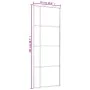 Schiebetür aus ESG-Glas und weißem Aluminium, 76 x 205 cm von , Türen für zu Hause - Ref: Foro24-151681, Preis: 181,00 €, Rab...