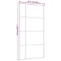 Schiebetür aus ESG-Glas und weißem Aluminium, 102,5 x 205 cm von , Türen für zu Hause - Ref: Foro24-151688, Preis: 166,68 €, ...