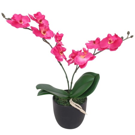 Planta artificial orquídea con macetero 30 cm roja de , Flora artificial - Ref: Foro24-244421, Precio: 16,66 €, Descuento: %