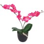 Planta artificial orquídea con macetero 30 cm roja de , Flora artificial - Ref: Foro24-244421, Precio: 16,66 €, Descuento: %