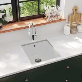Küchenspüle mit weißer Granitschüssel von vidaXL, Sinkt - Ref: Foro24-144869, Preis: 135,69 €, Rabatt: %