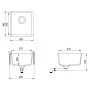 Kitchen sink with a white granite bowl by vidaXL, Sinks - Ref: Foro24-144869, Price: 135,69 €, Discount: %