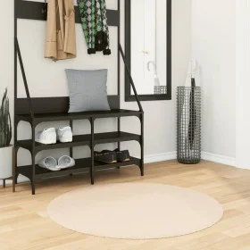 Alfombra de pelo corto suave lavable HUARTE beige Ø 100 cm de , Alfombras - Ref: Foro24-375028, Precio: 39,41 €, Descuento: %