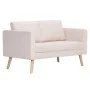 Sofá de 2 plazas de tela color crema de vidaXL, Sofás - Ref: Foro24-281351, Precio: 243,09 €, Descuento: %