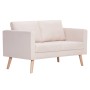 Sofá de 2 plazas de tela color crema de vidaXL, Sofás - Ref: Foro24-281351, Precio: 247,03 €, Descuento: %