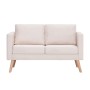 Sofá de 2 plazas de tela color crema de vidaXL, Sofás - Ref: Foro24-281351, Precio: 247,03 €, Descuento: %