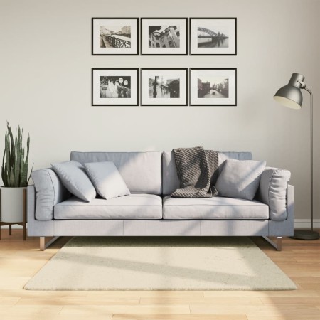 Alfombra de pelo corto suave lavable HUARTE crema 120x120 cm de , Alfombras - Ref: Foro24-375037, Precio: 53,72 €, Descuento: %