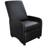 Sillón plegable de cuero sintético negro en Sillones | Comprar online en Foru.es