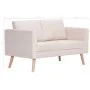 Sofá de 2 plazas de tela color crema de vidaXL, Sofás - Ref: Foro24-281351, Precio: 243,09 €, Descuento: %