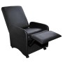 Sillón plegable de cuero sintético negro en Sillones | Comprar online en Foru.es