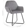 Esszimmerstühle aus grauem Samt, 2 Einheiten von vidaXL, Essstühle - Ref: Foro24-249804, Preis: 189,72 €, Rabatt: %