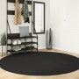 Alfombra de pelo corto suave lavable HUARTE negro Ø 200 cm de , Alfombras - Ref: Foro24-375126, Precio: 111,77 €, Descuento: %