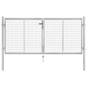 Silberverzinktes Gartentor aus Stahl, 306 x 150 cm von vidaXL, Gartentore - Ref: Foro24-144762, Preis: 337,17 €, Rabatt: %