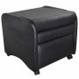 Sillón plegable de cuero sintético negro en Sillones | Comprar online en Foru.es