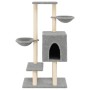 Rascador para gatos con postes de sisal gris claro 117 cm de , Mobiliario para gatos - Ref: Foro24-172119, Precio: 50,78 €, D...
