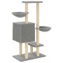 Rascador para gatos con postes de sisal gris claro 117 cm de , Mobiliario para gatos - Ref: Foro24-172119, Precio: 50,78 €, D...