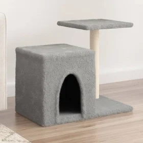 Rascador para gatos con postes de sisal gris claro 50,5 cm de , Mobiliario para gatos - Ref: Foro24-172125, Precio: 27,27 €, ...