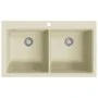 Küchenspüle aus Granit mit zwei beigen Becken von vidaXL, Sinkt - Ref: Foro24-144851, Preis: 266,13 €, Rabatt: %