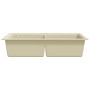 Fregadero de cocina de granito con dos senos beige de vidaXL, Fregaderos - Ref: Foro24-144851, Precio: 301,64 €, Descuento: %
