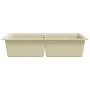 Küchenspüle aus Granit mit zwei beigen Becken von vidaXL, Sinkt - Ref: Foro24-144851, Preis: 266,13 €, Rabatt: %
