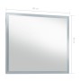 Espejo de pared de baño con LED 80x60 cm de vidaXL, Espejos - Ref: Foro24-144727, Precio: 108,83 €, Descuento: %