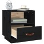 Mesitas de noche 2 uds madera maciza de pino negro 40x34x45 cm de vidaXL, Mesitas de noche - Ref: Foro24-818304, Precio: 69,7...