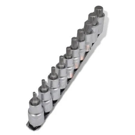 Broca 12 Puntos Set de Llave de 10 Piezas - Atornillador En Franja de , Llaves para tuercas - Ref: Foro24-140814, Precio: 25,...