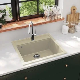 Granite kitchen sink with a beige bowl by vidaXL, Sinks - Ref: Foro24-144862, Price: 181,22 €, Discount: %
