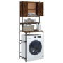Armario de lavadora color roble ahumado 68x48,5x194 cm de , Accesorios para lavadoras y secadoras - Ref: Foro24-838975, Preci...