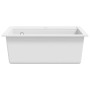 Fregadero de cocina de granito con un seno blanco de vidaXL, Fregaderos - Ref: Foro24-144863, Precio: 214,07 €, Descuento: %