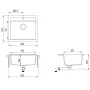 Granite kitchen sink with a white bowl by vidaXL, Sinks - Ref: Foro24-144863, Price: 209,83 €, Discount: %