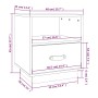 Mesitas de noche 2 uds madera maciza de pino negro 40x34x45 cm de vidaXL, Mesitas de noche - Ref: Foro24-818304, Precio: 69,7...
