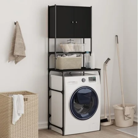 Armario de lavadora negro 68x48,5x194 cm de , Accesorios para lavadoras y secadoras - Ref: Foro24-838973, Precio: 98,02 €, De...