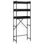 Estantería para lavadora madera ingeniería negra 67x25x163 cm de , Accesorios para lavadoras y secadoras - Ref: Foro24-838978...