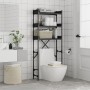 Estantería para lavadora madera ingeniería negra 67x25x163 cm de , Accesorios para lavadoras y secadoras - Ref: Foro24-838978...
