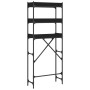 Estantería para lavadora madera ingeniería negra 67x25x163 cm de , Accesorios para lavadoras y secadoras - Ref: Foro24-838978...