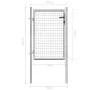 Puerta de jardín acero galvanizado plateado 105x150 cm de vidaXL, Puertas de jardín - Ref: Foro24-144756, Precio: 169,97 €, D...