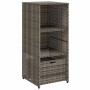 Armario de almacenaje de jardín ratán PE gris 50x55x115 cm de , Cajas de almacenaje para exteriores - Ref: Foro24-365549, Pre...