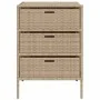 Armario de almacenaje de jardín ratán PE beige 55x59x80 cm de , Cajas de almacenaje para exteriores - Ref: Foro24-365554, Pre...